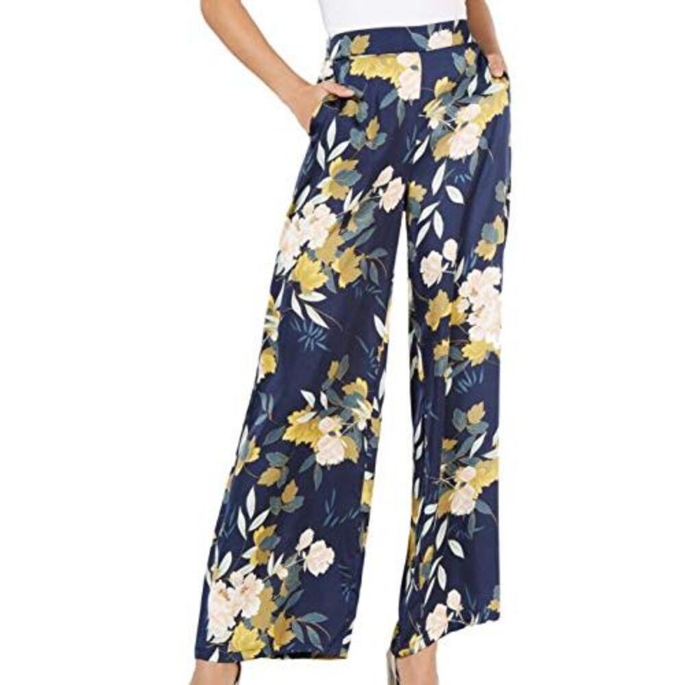 Celine Floral Pants  Navy Floral XL